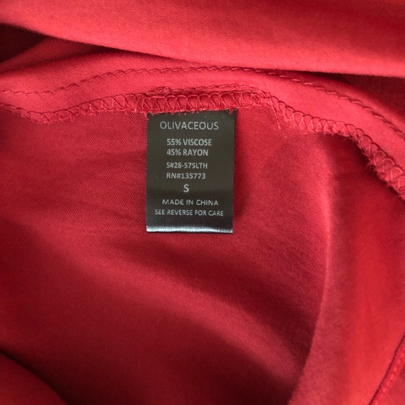 Sexy Cranberry Tie neck blouse - Picture 5 of 5